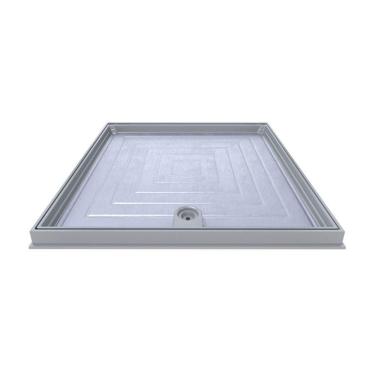 Imagem de Tampão Articulado C Rebaixo Passagem Inspeção Cinza 40x40cm