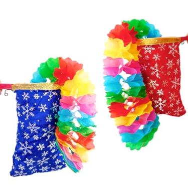 Imagem de 2PCS Magical Magic Props Change Bags (Red + Blue) with 2PCS Paper Pull Flowers Make it Appear or Disappear for Magic Tricks