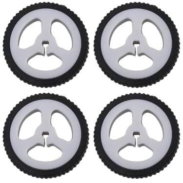 Imagem de SquEqu 4 Pack Micro N20 Gear Motor Wheels with Rubber Tire D-Hole 3mm Shaft Wheel for Mini Micro N20 Gear Motor Speed Reduction Gearbox Motor DIY Robot RC Car Truck Small Construction Vehicle