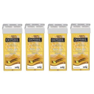 Imagem de Kit 4 Cera Depilatória Roll On Clássica 100g - Depimiel