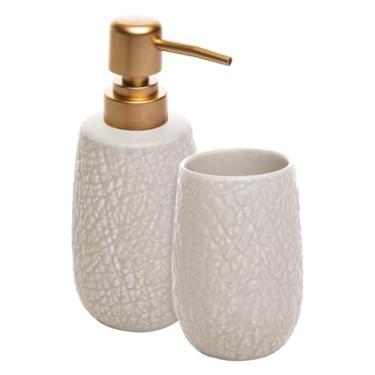 Imagem de WOLFF - Conjunto 2 Peças para Banheiro de Cerâmica Stone Bege