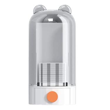 Imagem de Fydun Dispensador automático de almofada de algodão, suporte de latas de maquiagem para maquiagem cosmético translúcido design montado na parede ABS G melhor tinta feminina azul obtenha 50 almofadas