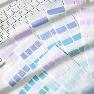 Imagem de Adesivo de índice colorido, 300 pçs/conjunto de 3 tamanhos mistos à prova d'água, etiqueta autoadesiva, marcador de página, adesivo de índice gravável, material escolar