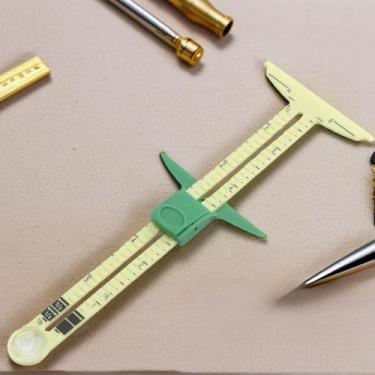 Imagem de Ferramenta de medição de costura 5 em 1 – Régua deslizante em forma de T para corte de tecido, estofamento e projetos de artesanato DIY