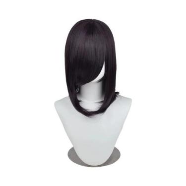 Imagem de Peruca Curta De Anime Para Cosplay De 40cm, Fibra Sintética De Alta Te