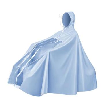 Imagem de KiBcsLic Capa de chuva com capuz para ciclismo, jaqueta impermeável à prova de vento, poncho de chuva para motociclismo para adultos, Sem Capa de Espelho