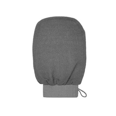 Imagem de Luva de banho esfoliante preta para limpeza profunda para remoção de chuveiro e cuidados diários com a pele confortáveis