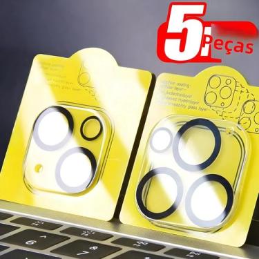 Imagem de Protetor De Lente De Câmera Em Vidro Temperado Preto Para iPhone 16 15