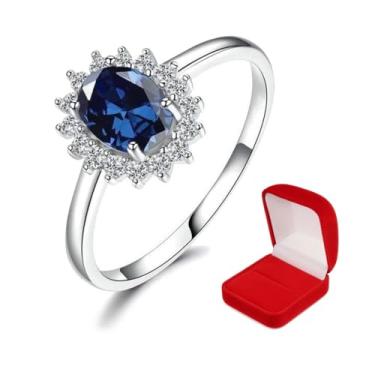 Imagem de Anel Prata Pedra Zircônia Verde + Caixa veludo vermelha - Banhado a Prata 925 / disponível em: Azul, Safira, Verde, Vermelho, Verde Turmalina, Amarelo Citrino (Azul Safira, 22)