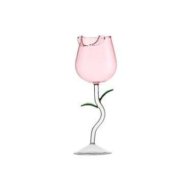 Imagem de HEEPDD Copo de Vinho de Flor, Copo de Coquetel Com Alto Teor de Borosilicato Com Modelagem 3D para Restaurante de Bar de Festa, Cálice Elegante e Grosso e Resistente para Vinho Branco (#7)