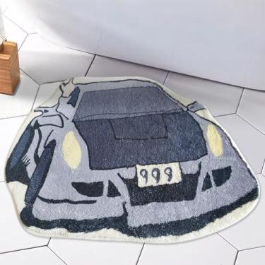 Imagem de Poowe Tapetes de banho de carro, tapete infantil para decoração de quarto de crianças, lavável antiderrapante com tema de desenho animado para jardim de infância, tapete escolar para bebê, 50 cm x 76