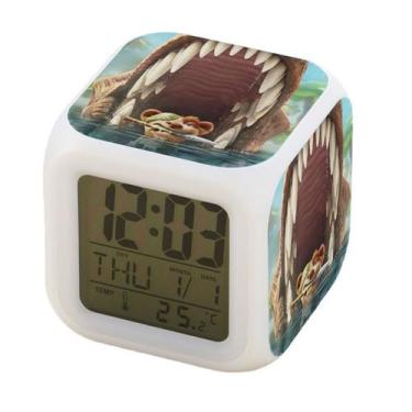 Imagem de Relógio-despertador digital LED Buck's Adventure Square 8cm - yiweisai