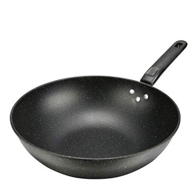 Imagem de Conjuntos de panelas Wok panela antiaderente sem fumaça fogão de indução fogão a gás panela universal panela de indução cerâmica kiithen panelas antiaderentes