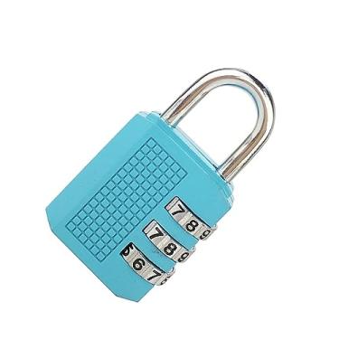 Imagem de Yinhing Fechadura Combinada de 3 Dígitos, Cadeado de Liga de Zinco, Trava para Bagagem Sem Chave, Com Janela Lateral, para Escola, Academia, Armário, Cerca, Caixa de Ferramentas, (Azul celeste)