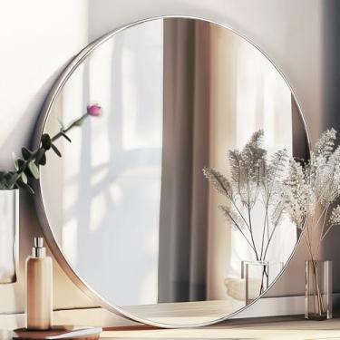 Imagem de Sunniry Espelho redondo prateado 66 cm