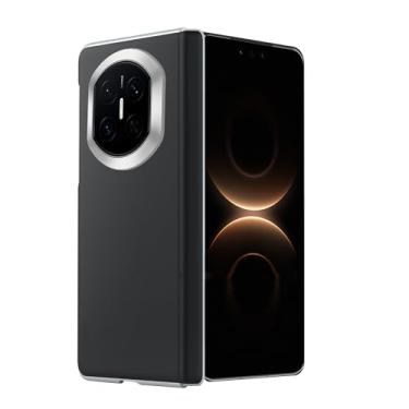 Imagem de LYJSMGZ Capa magnética para Huawei Mate X7, elevada acima da câmera, proteção de dobradiça à prova de choque, capa antimanchas, suporta carregamento sem fio, preto, Mate X7