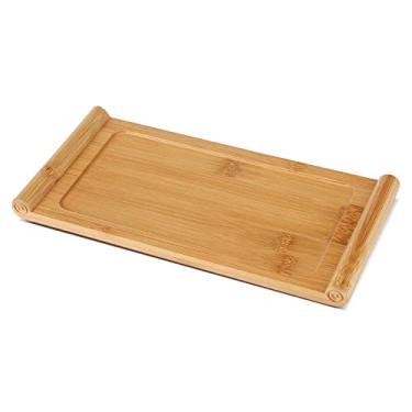 Imagem de Bandeja de Chá Bambú Natural Acessório Kung Fu com Borda Elevada para Drenagem Água Discos Algodão Estabilidade Trabalho Exquisito Tamanho Compacto Id