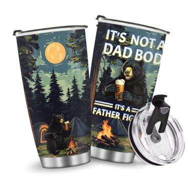 Imagem de Garrafa de água copos isolados de viagem caneca de café pai estilo cerveja homens presentes para Natal, aniversário, aniversário, presente, metal quente e frio, 590 ml