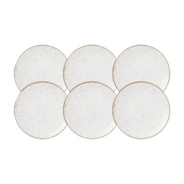 Imagem de Aparelho de Jantar Rústico Marrom Jogo de Pratos Rasos, Fundos e Sobremesa Opções de Kits(Kit 6 Pratos Fundos 22 cm)