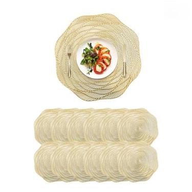 Imagem de Jogo Americano Sousplat 6 12 Peças Design Recorte para Mesa Posta e Jantar Resistente ao Calor e Dobrável (B1037-KIT12)