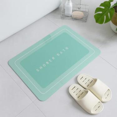 Imagem de QUADRADO VERDE AGUA,Kit 2 TAPETE