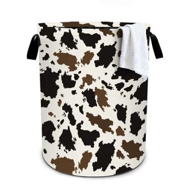 Imagem de Cesto de lavanderia camuflado de vaca cesto de roupa dobrável organizador de balde de roupas 19,6 x 15,7 polegadas para lavanderia/quarto/banheiro