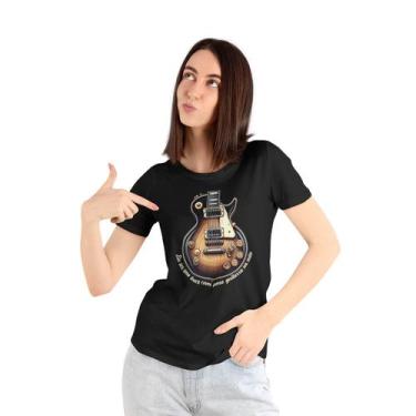 Imagem de Camiseta Feminina Slow Rock Songs Bicho Preguiça Guitarra - Hipsters C