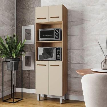 Imagem de Paneleiro íris 4 Portas Cozinha Mb1 200cm Cor Savana Off White