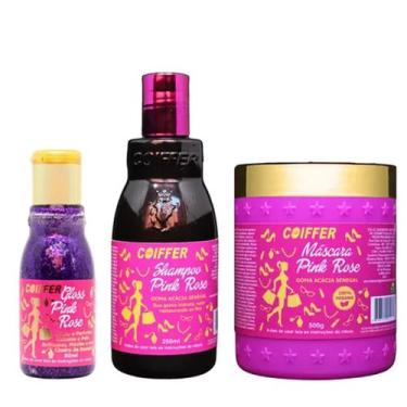 Imagem de Kit Pink Rose coiffer 3 passos linha cliente Hidrata e nutri