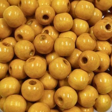 Imagem de Conta Bola de Madeira 14mm com Verniz 500g Marrom