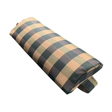 Imagem de Gralara Almofada Macia para Encosto de Cabeça em Espreguiçadeira Dobrável para Jardim E Praia, grade verde, Tamanho real