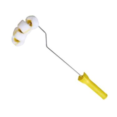 Imagem de Generic Rolo de pintura multifuncional para tubos com estrutura, ideal para pintura de postes, corrimãos, tubos de gás e cotovelos, com 4 Rodas