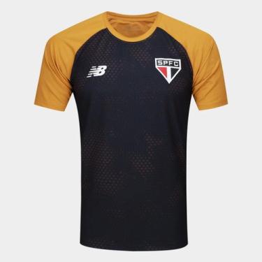 Imagem de Camisa São Paulo Treino 26/27 New Balance Masculino, Preto, Amarelo, M