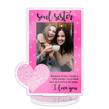 Imagem de Banlai Porta-retrato Polaroid 2 x 7,5 cm, presente de amizade, aniversário e Natal, para melhores amigas, melhor amiga, irmã, tamanho mini porta-retrato Polaroid, Soul Sister