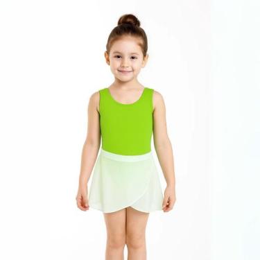 Imagem de Collant Infantil Menina Jazz Colorido - Magic Sky, Verde, 14