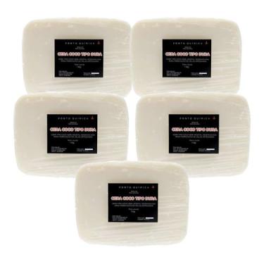 Imagem de Kit 5kg Cera de Coco Dura para Velas 100% Vegetal Ponto Química