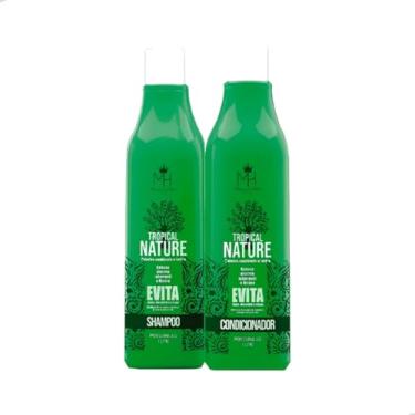 Imagem de Kit Shampoo e Condicionador Tropical Nature Repair Babosa + Jaborandi Todos os Tipos de Cabelo Antiqueda Fortalecimento Capilar Hidratação Nutrição Limpeza Profunda