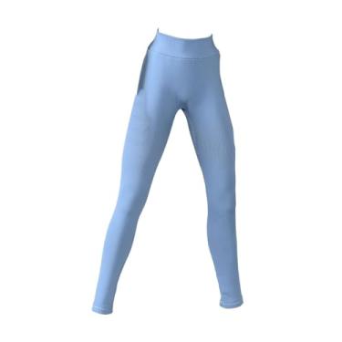 Imagem de menolana Calça Legging para Boneca 1/6, Roupa Esportiva Casual para Figuras de ação de 12 Polegadas, Ideal para Cosplay, Treino e Ioga, Azul Claro