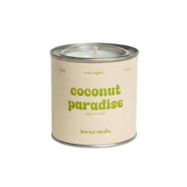 Imagem de Vela Aromática Água de Coco, Coconut Paradise, Cera Vegetal, Feita à Mão, Pavio de Algodão, Essência Premium