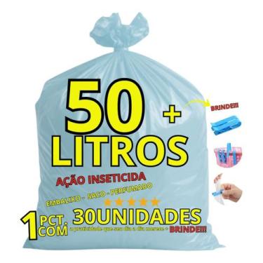 Imagem de Sacos De Lixo 50l Embalixo Perfumado Citrus 30 Un + Brinde - Emba Lixo