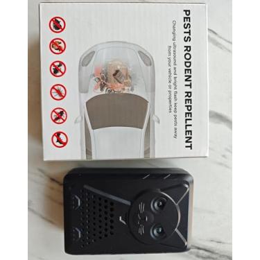 Imagem de Repelente de mouse ultrassônico para roedores, plugue eletrônico de rato, morcego, esquilos, gambás, gambás, operado por bateria, impedindo que os ratos fiquem fora dos motores do carro, interno