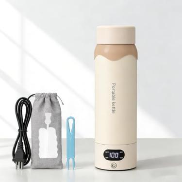 Imagem de 500ML Aço Inoxidável 316, 220V, Caldeira de Agua Quente Pessoal para Viagem Chaleira, 45°~100°C, Copo Portátil de Aquecimento, Controles de Temperatura E Visor LCD Chaleira Portátil