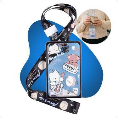 Imagem de Porta Crachá Transparent Protege Bilhete Credencial Vertical - Hxt, Pr