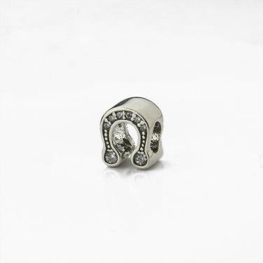 Imagem de Berloque Bali Espaçador Ferradura Cravejado Zircônias Cristal