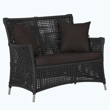 Imagem de 1 Sofá área Externa Igapó Alumínio Fendi Corda Náutica E9 Preto