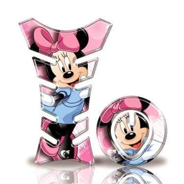 Imagem de Kit Protetor Tanque Adesivo Moto Honda Minnie Azul E Rosa Até 2016