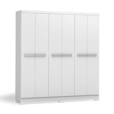 Imagem de Guarda Roupa Casal E530 6 Portas 2 Gavetas Kappesberg Branco