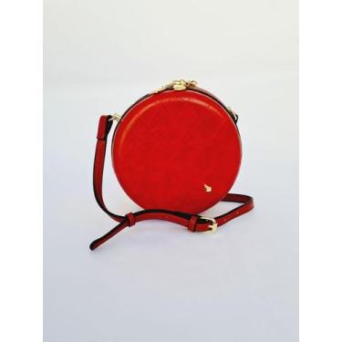 Imagem de Bolsa Feminina Transversal Tiracolo Redonda - Golden Fenix, Vermelho