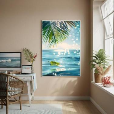 Imagem de Quadro Decorativo Oceano Cristalino-70X50Cm - Quadros On-Line