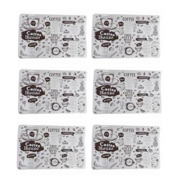 Imagem de Jogo Americano Com 6Un Franca Coffee Impermeável Limpa Fácil - Yazi